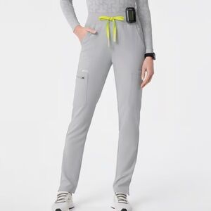 FIGS: GREY HIGH WAISTED YOLA SCRUB BOTTOMS